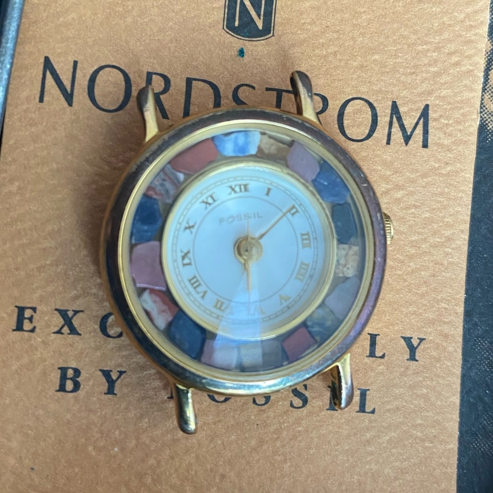 1994 MULTI COLOR STONE FOSSIL WATCH PC-9230